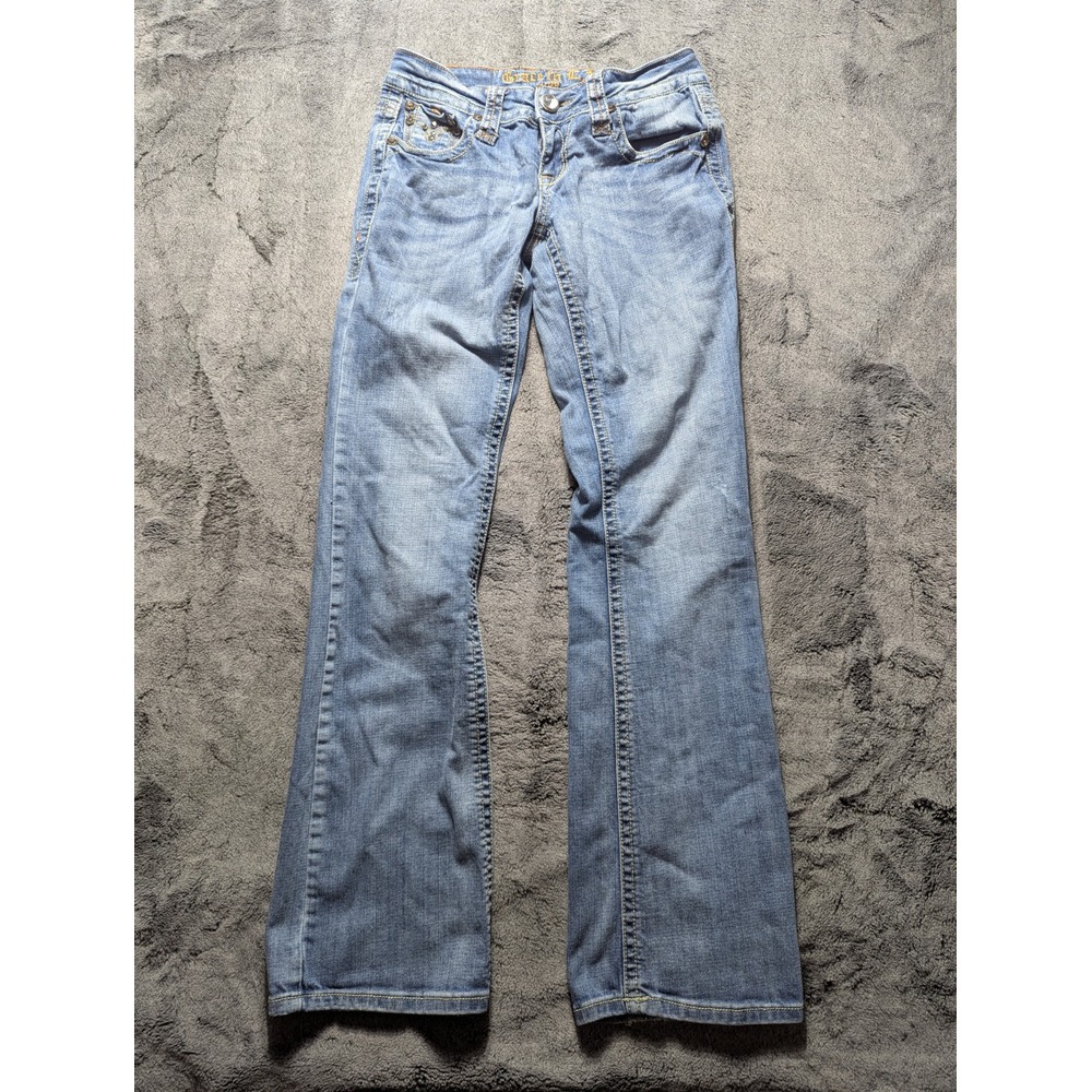 Grace In LA Bootcut Jeans Women's Size 5/26 Light Wash